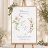 Begrüßungstafel Hochzeit Porträt 60 x 90 cm Die blühende Versprechung foto N° 1