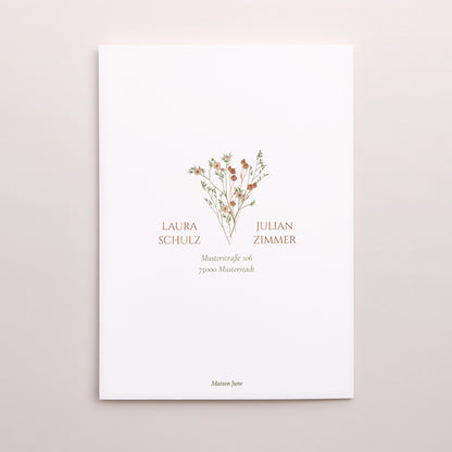 Hochzeitseinladung Doppelflügelporträt Herbstfarben foto N° 3