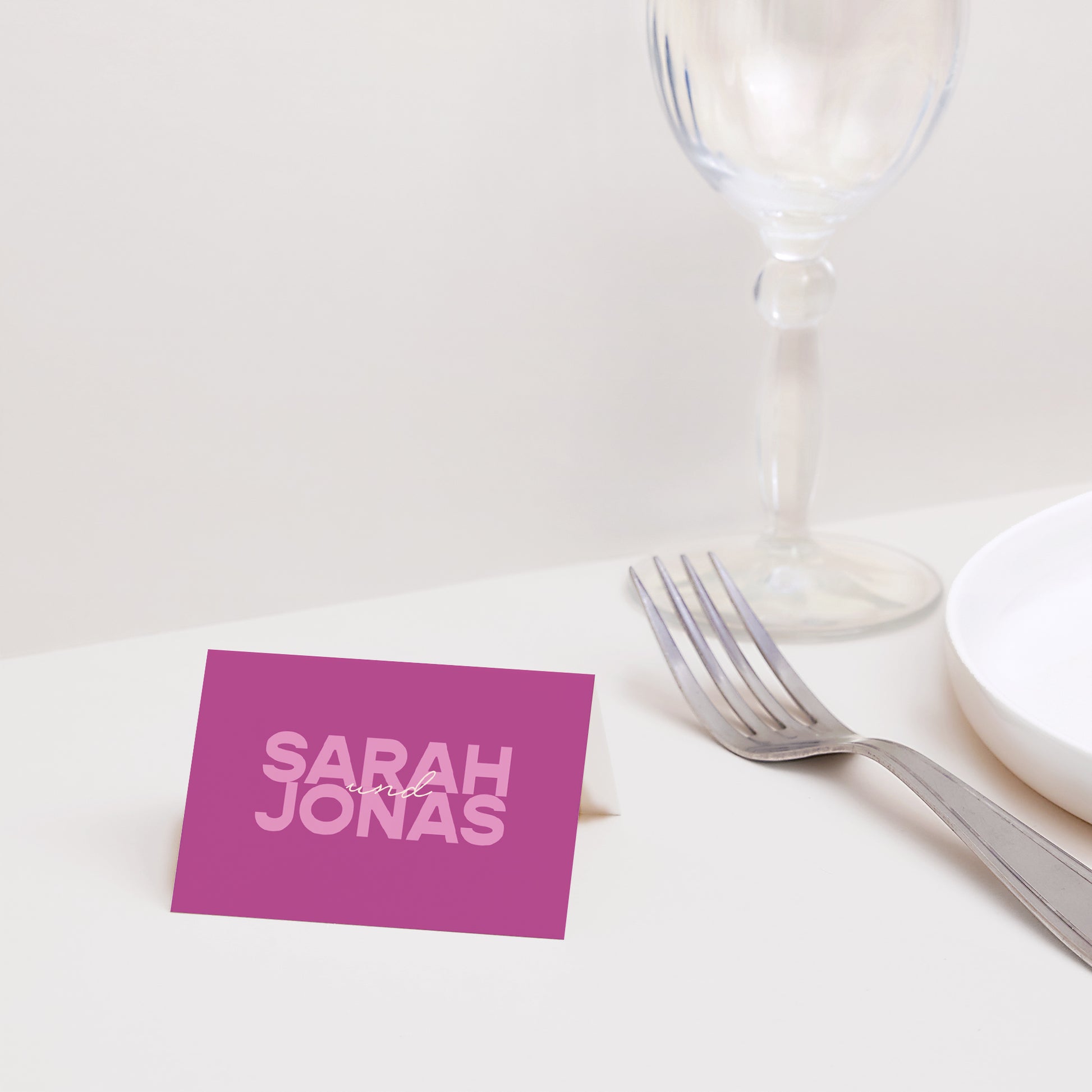 Tischkarten Hochzeit Quer Farb Stimmung foto N° 2