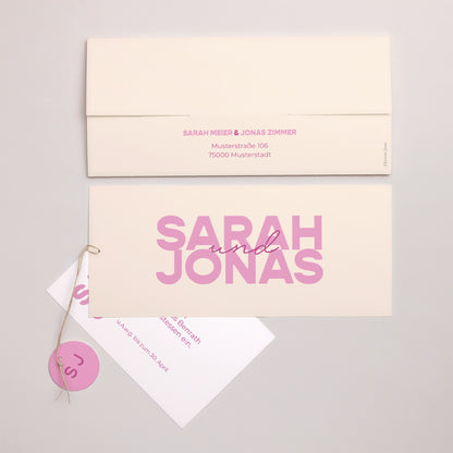 Hochzeitseinladung Mappe 2 Karten, Etikett Farb Stimmung foto N° 4