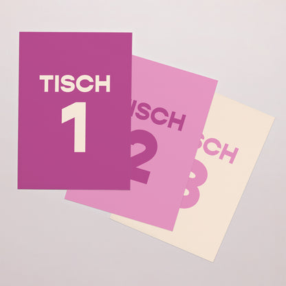 Tischnummern Hochzeit Rechteck Farb Stimmung foto N° 1