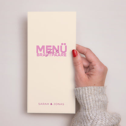 Menükarte Hochzeit Panoramatisches Porträt Farb Stimmung foto N° 2