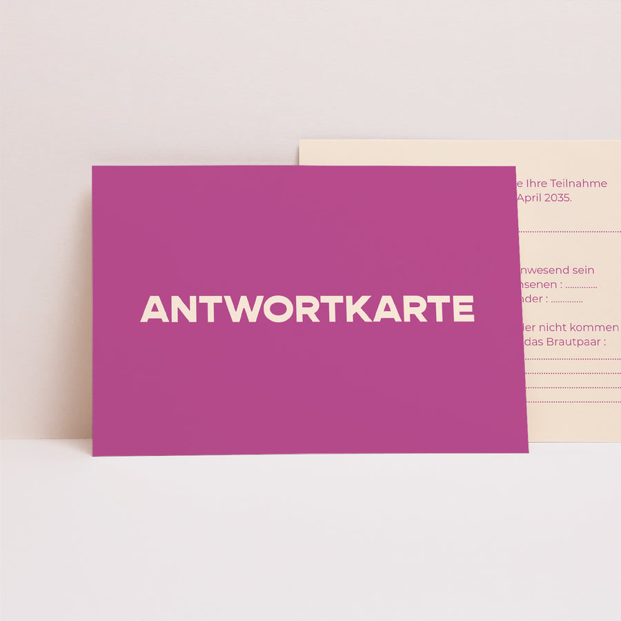 Antwortkarte Hochzeit Landschaft Farb Stimmung foto