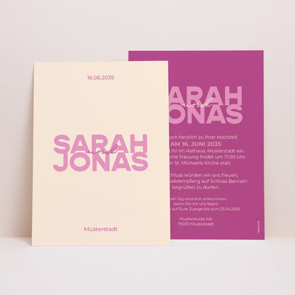 Hochzeitseinladung Farb Stimmung foto N° 1