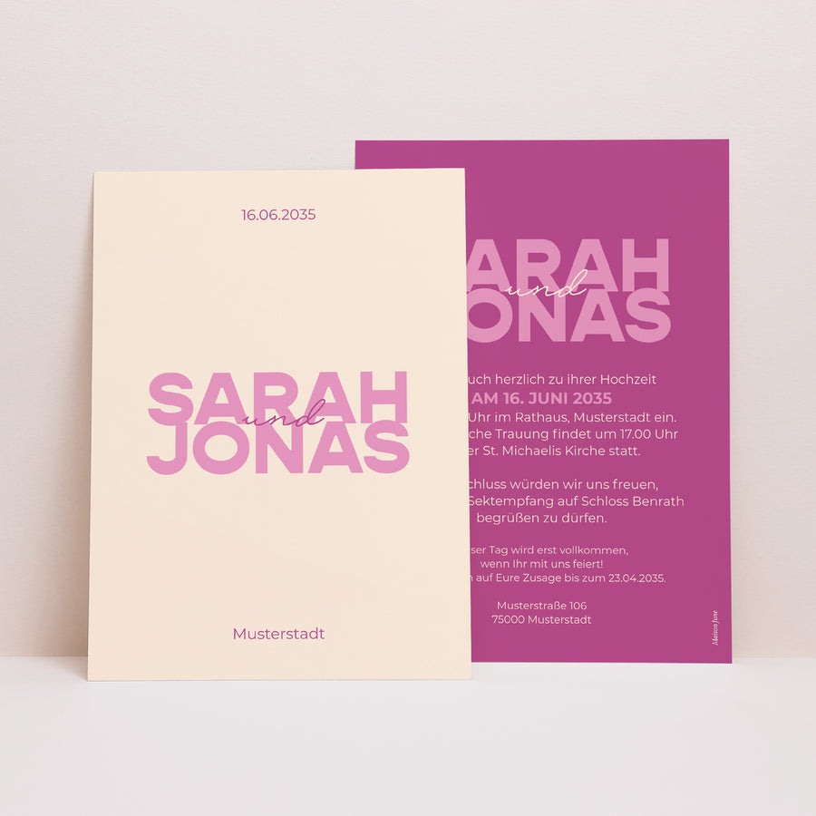 Hochzeitseinladung Farb Stimmung foto