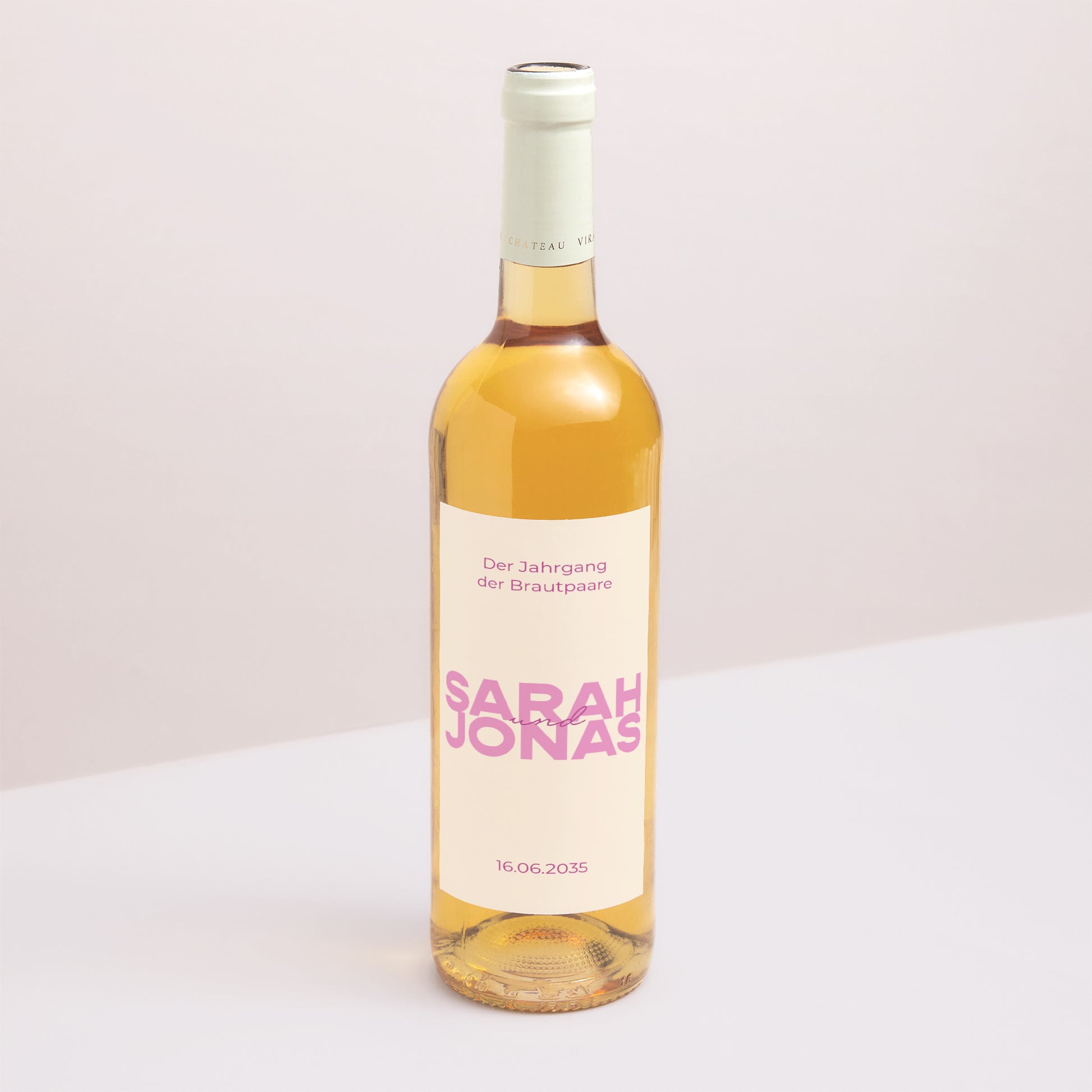 Flaschenetikett Hochzeit Porträt Farb Stimmung foto N° 1