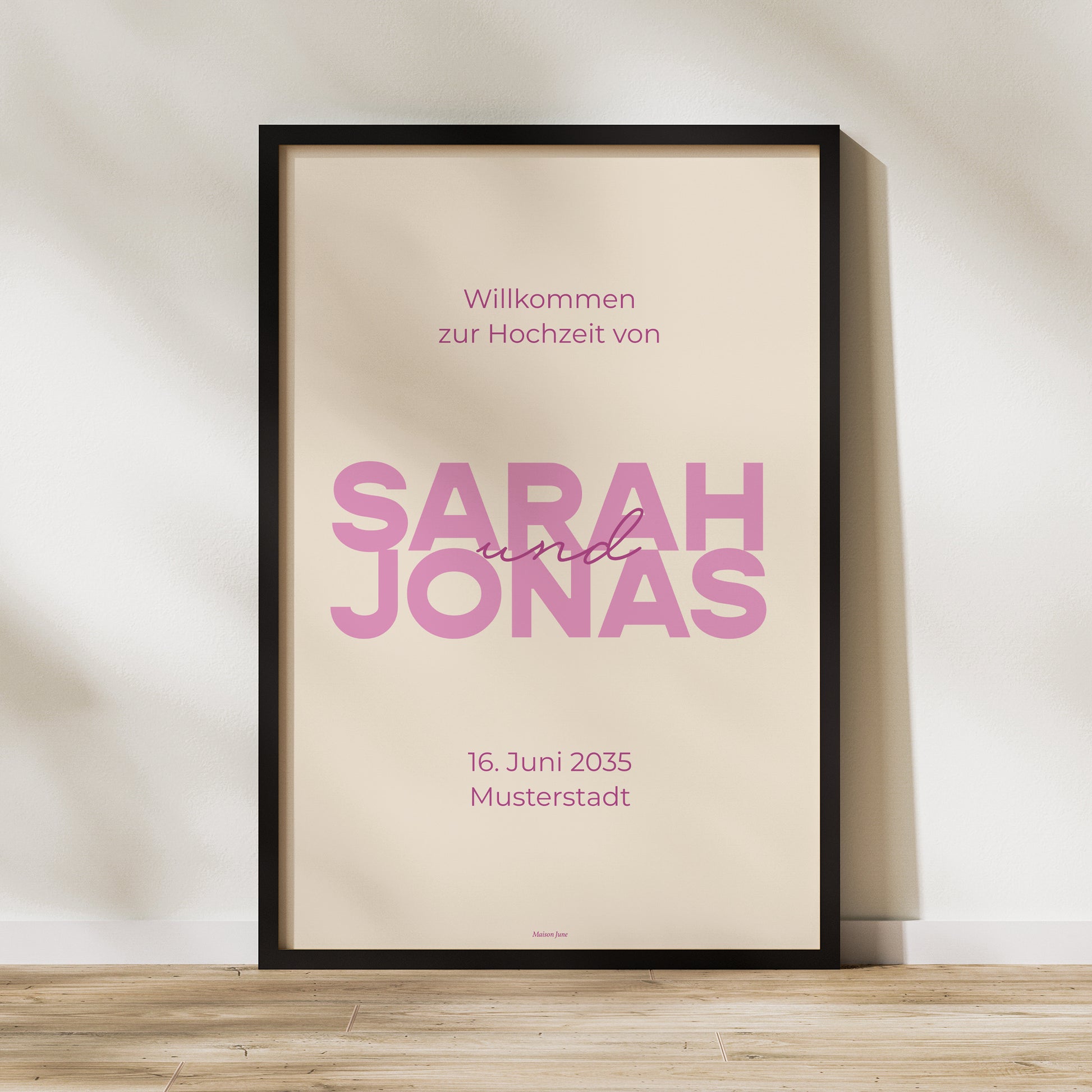 Begrüßungstafel Hochzeit Porträt 60 x 90 cm Farb Stimmung foto N° 1