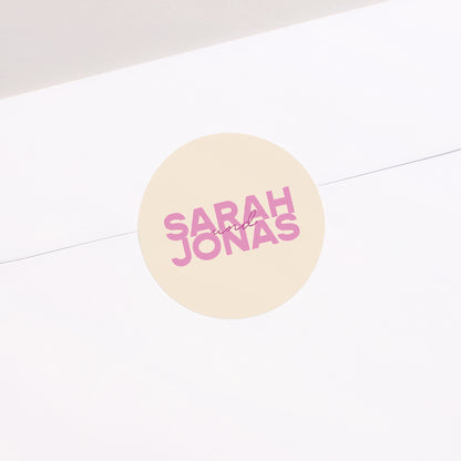 Sticker Hochzeit Rund Farb Stimmung foto N° 1