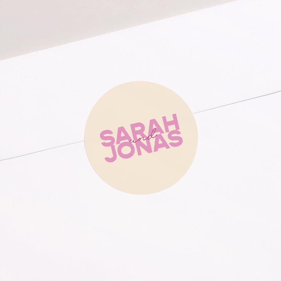 Sticker Hochzeit Rund Farb Stimmung foto