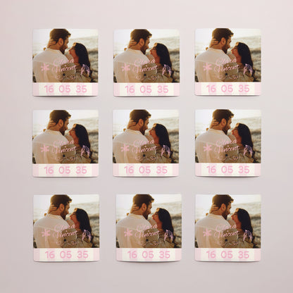 Save the date Karte Hochzeit Satz von 9, magnetisch. Liebesvögel foto N° 3