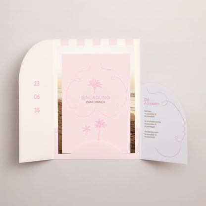 Hochzeitseinladung Hülle für 2 Karten Liebesvögel foto N° 3