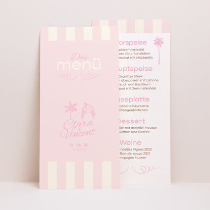 Menükarte Hochzeit Panoramatisches Porträt Liebesvögel foto N° 1