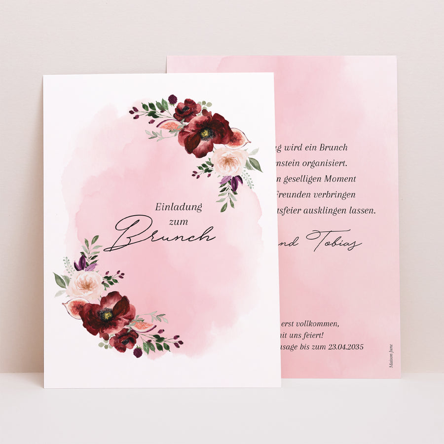 Beilegekarte Hochzeit Porträt Die Route des Glücks foto