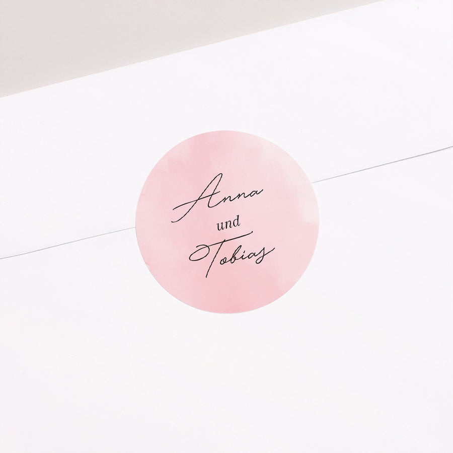 Sticker Hochzeit Rund Die Route des Glücks foto