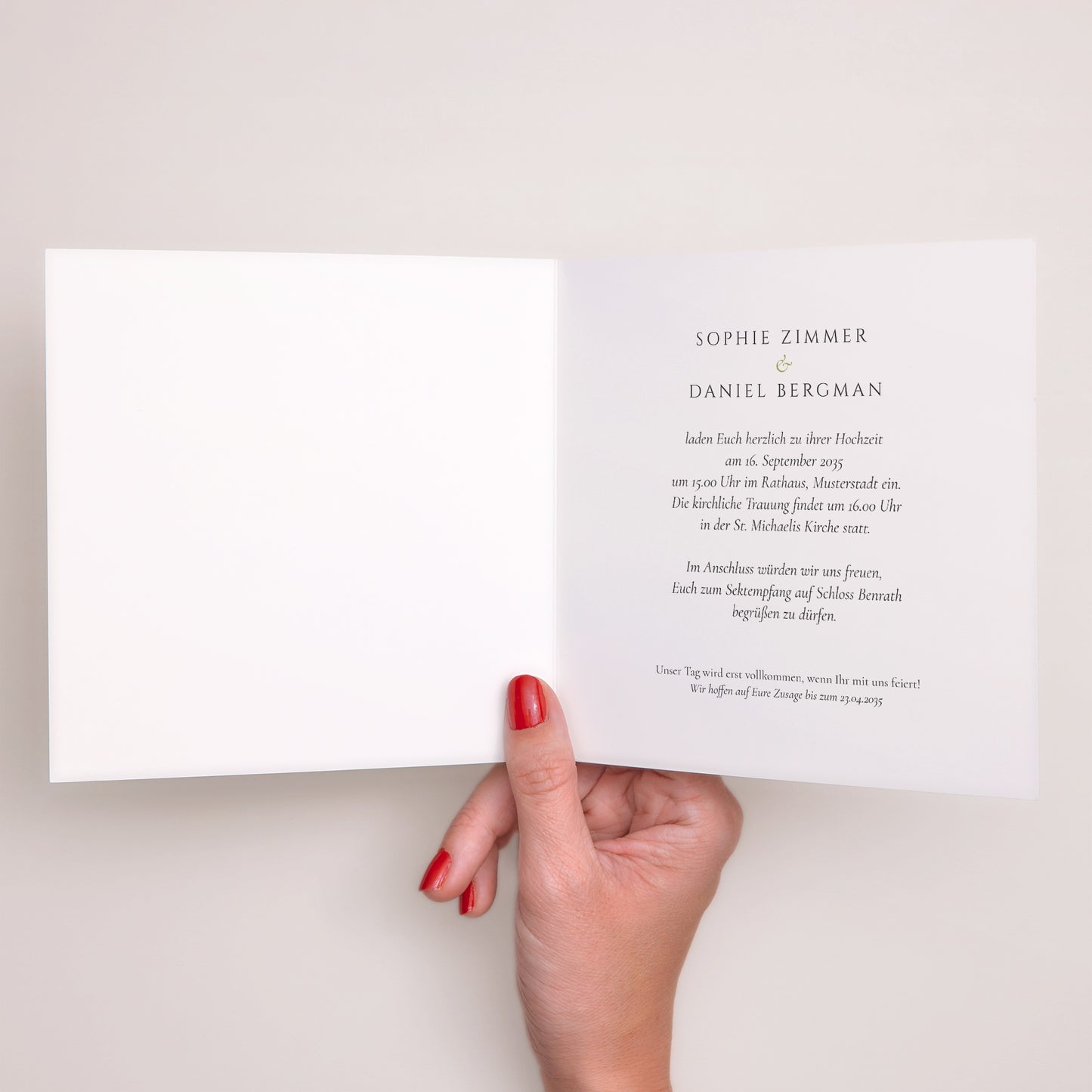 Hochzeitseinladung Doppelflügelfenster Das Etui des Domaine foto N° 2