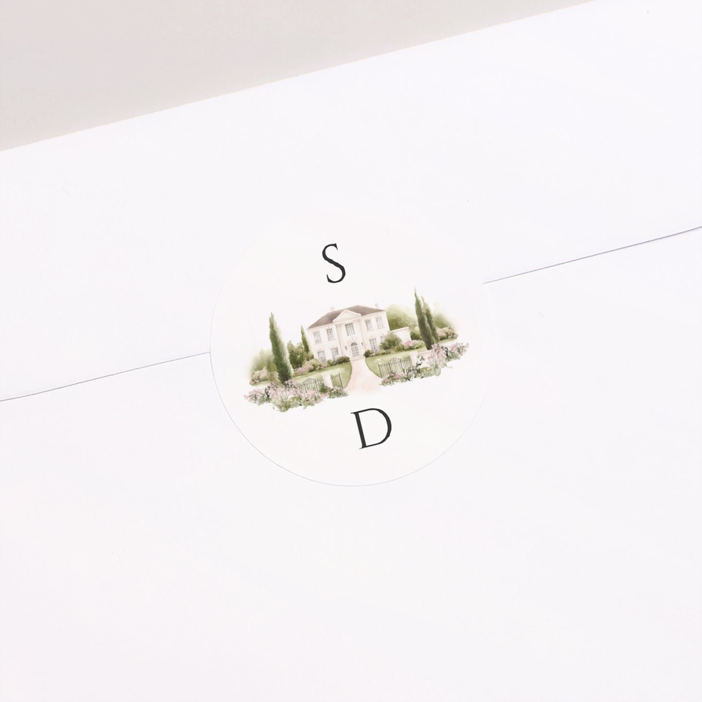 Sticker Hochzeit Rund Das Etui des Domaine foto N° 1