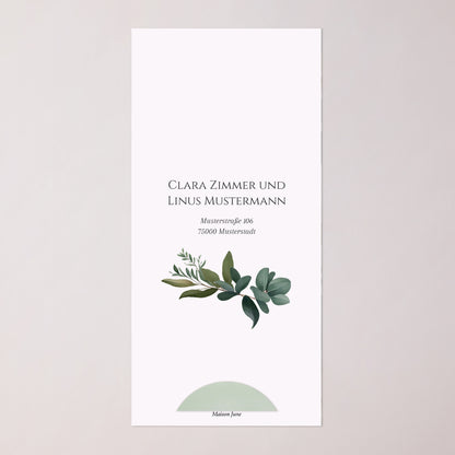 Hochzeitseinladung Tasche, 2 Karten, runden Etikett Liebesrand foto N° 4