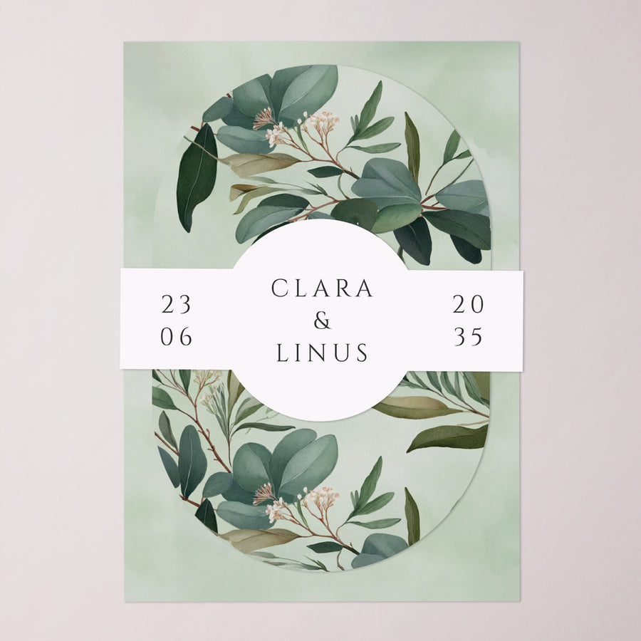 Hochzeitseinladung Banner, 2 Karten Liebesrand foto