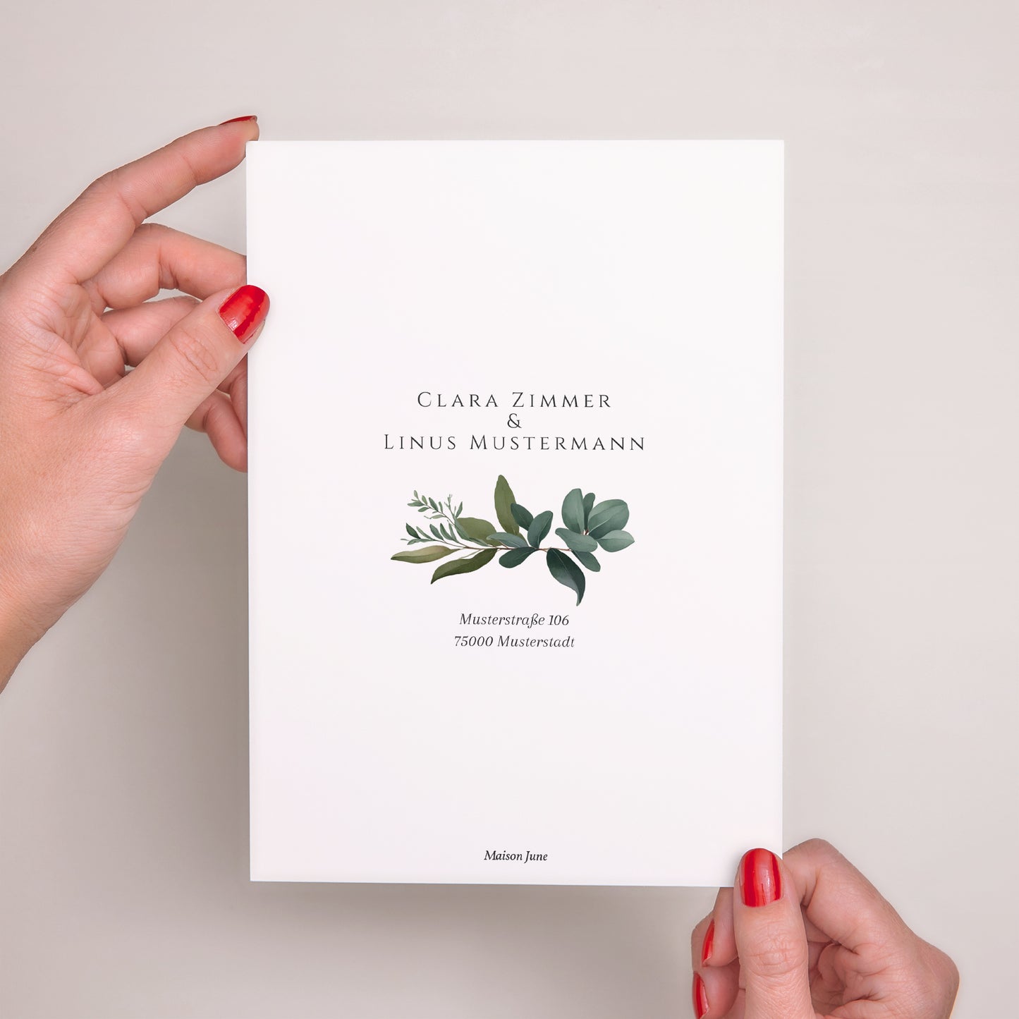 Hochzeitseinladung Porträt Liebesrand foto N° 3