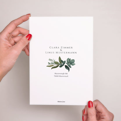 Hochzeitseinladung Porträt Liebesrand foto N° 3