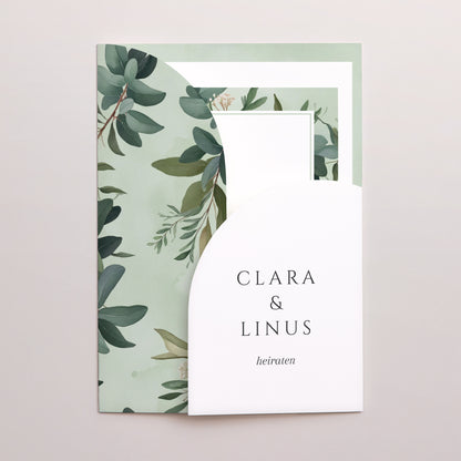 Hochzeitseinladung Hülle für 2 Karten Liebesrand foto N° 1