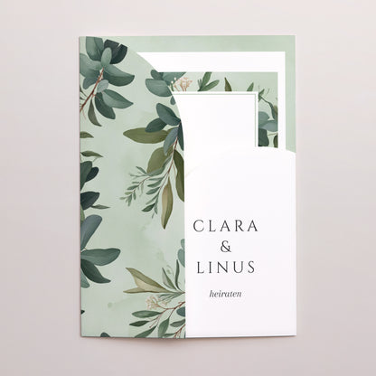 Hochzeitseinladung Hülle für 2 Karten Liebesrand foto N° 2