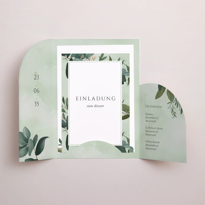 Hochzeitseinladung Hülle für 2 Karten Liebesrand foto N° 3