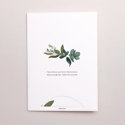 Hochzeitseinladung Hülle für 2 Karten Liebesrand foto N° 5