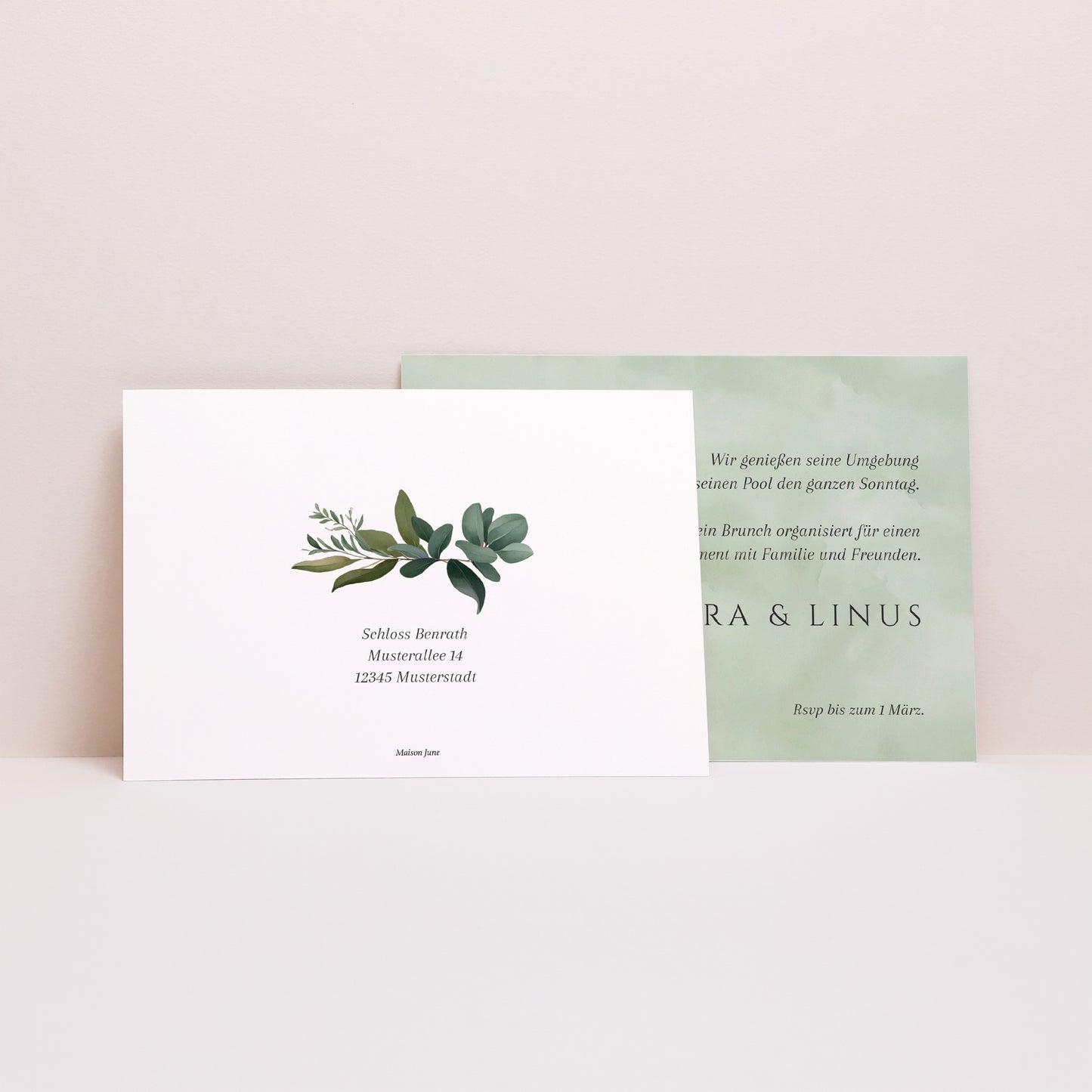 Beilegekarte Hochzeit Landschaft Liebesrand foto N° 2