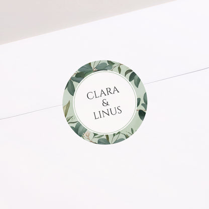 Sticker Hochzeit Rund Liebesrand foto N° 1