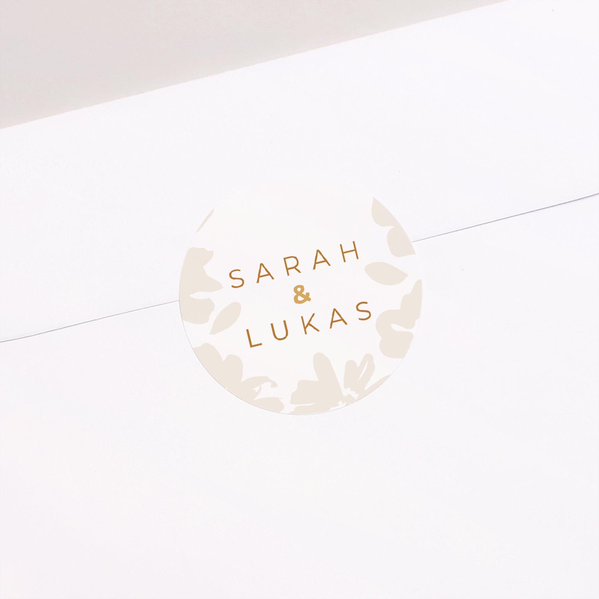 Sticker Hochzeit Rund Flora Graphica foto N° 1