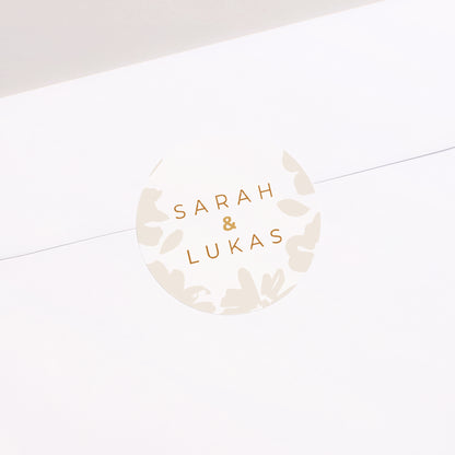 Sticker Hochzeit Rund Flora Graphica foto N° 1