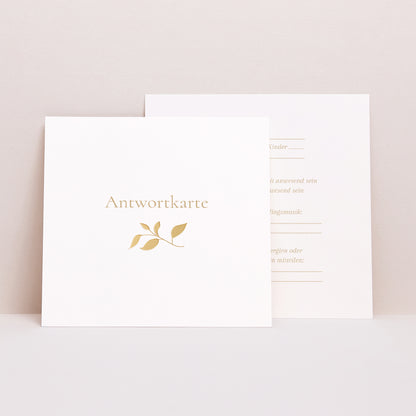 Antwortkarte Hochzeit Quadrat Aurora Botanica foto N° 1