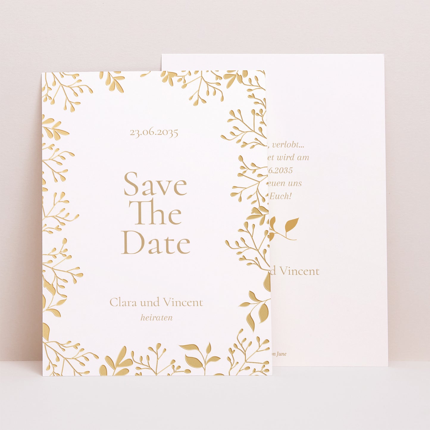 Save the date Karte Hochzeit Porträt Aurora Botanica foto N° 1
