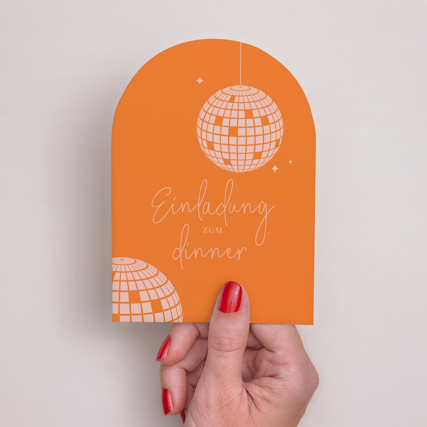 Einladungskarte Hochzeit Kleine Arche Disco-Kugel foto N° 2