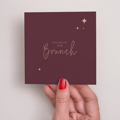 Einladungskarte Hochzeit Quadrat Disco-Kugel foto N° 2