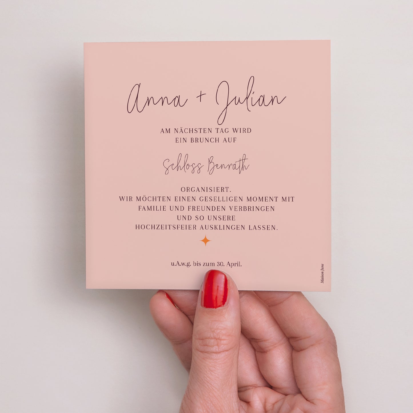 Einladungskarte Hochzeit Quadrat Disco-Kugel foto N° 3