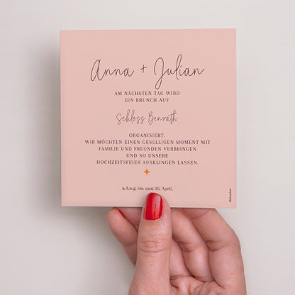 Einladungskarte Hochzeit Quadrat Disco-Kugel foto N° 3