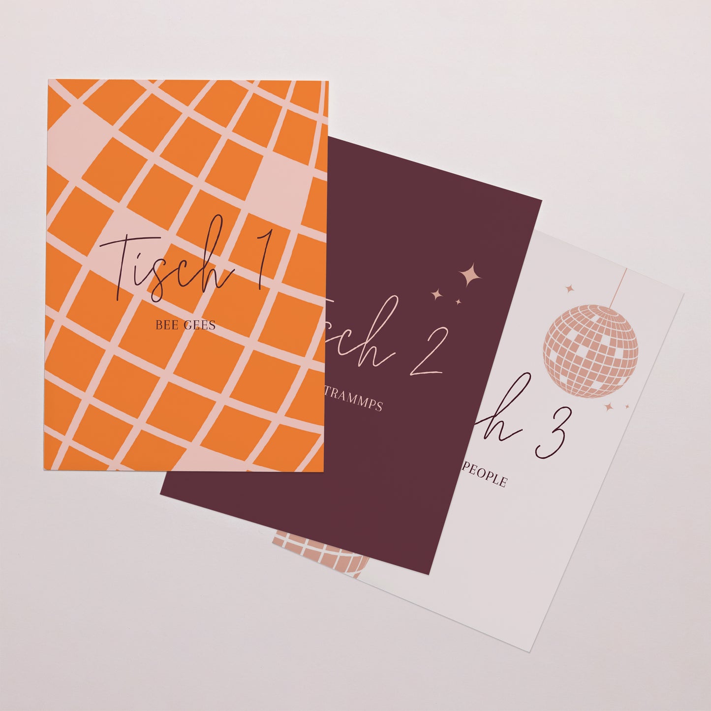 Tischnummern Hochzeit Rechteck Disco-Kugel foto N° 1