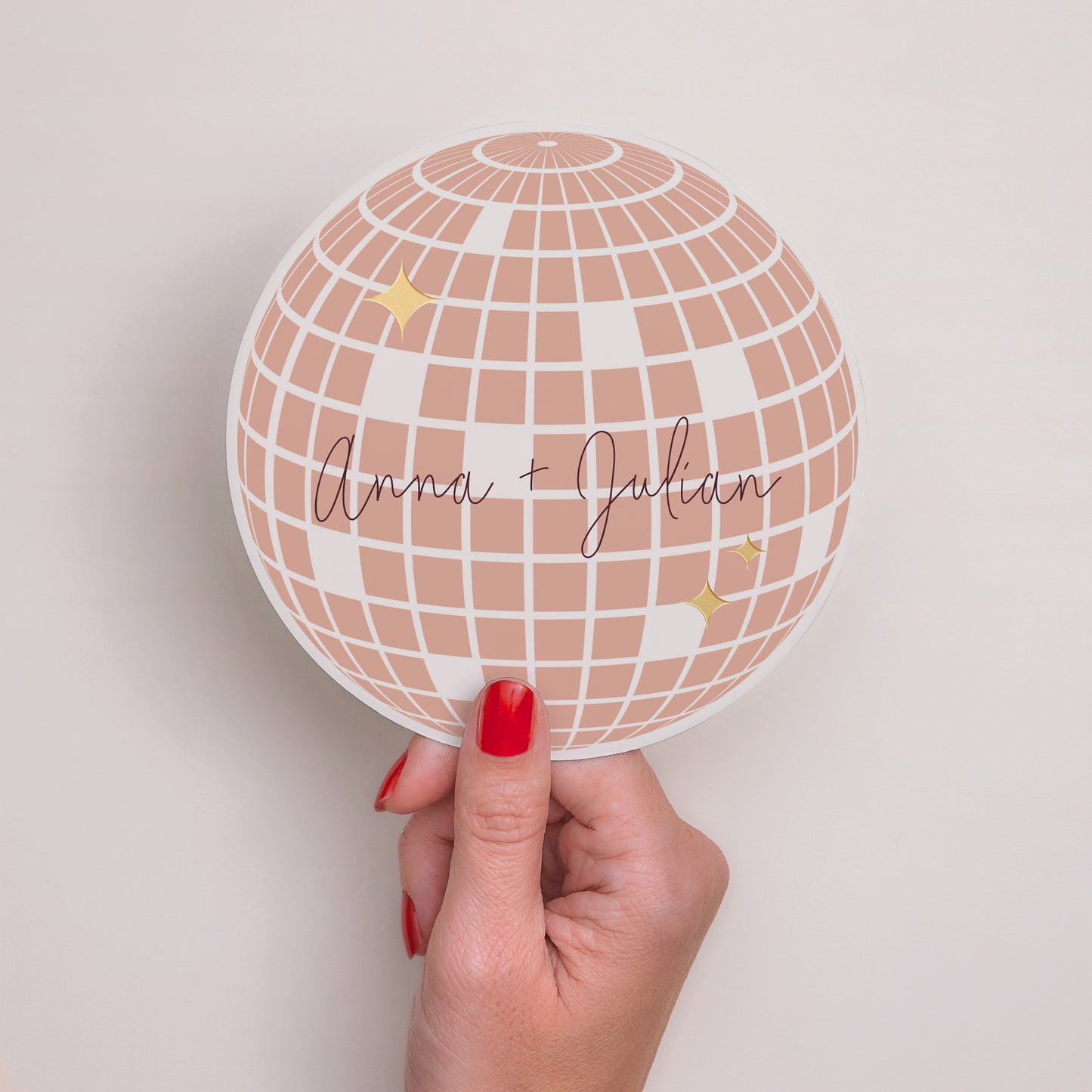 Hochzeitseinladung Rund Disco-Kugel foto N° 2