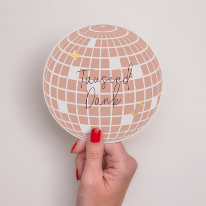 Dankeskarte Hochzeit Rund Disco-Kugel foto N° 2