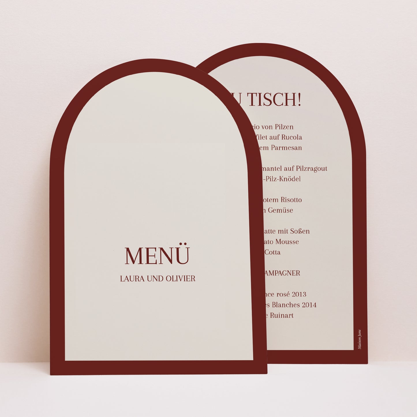 Menükarte Hochzeit Arche Altes Geld foto N° 1