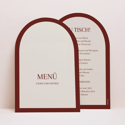 Menükarte Hochzeit Arche Altes Geld foto N° 1