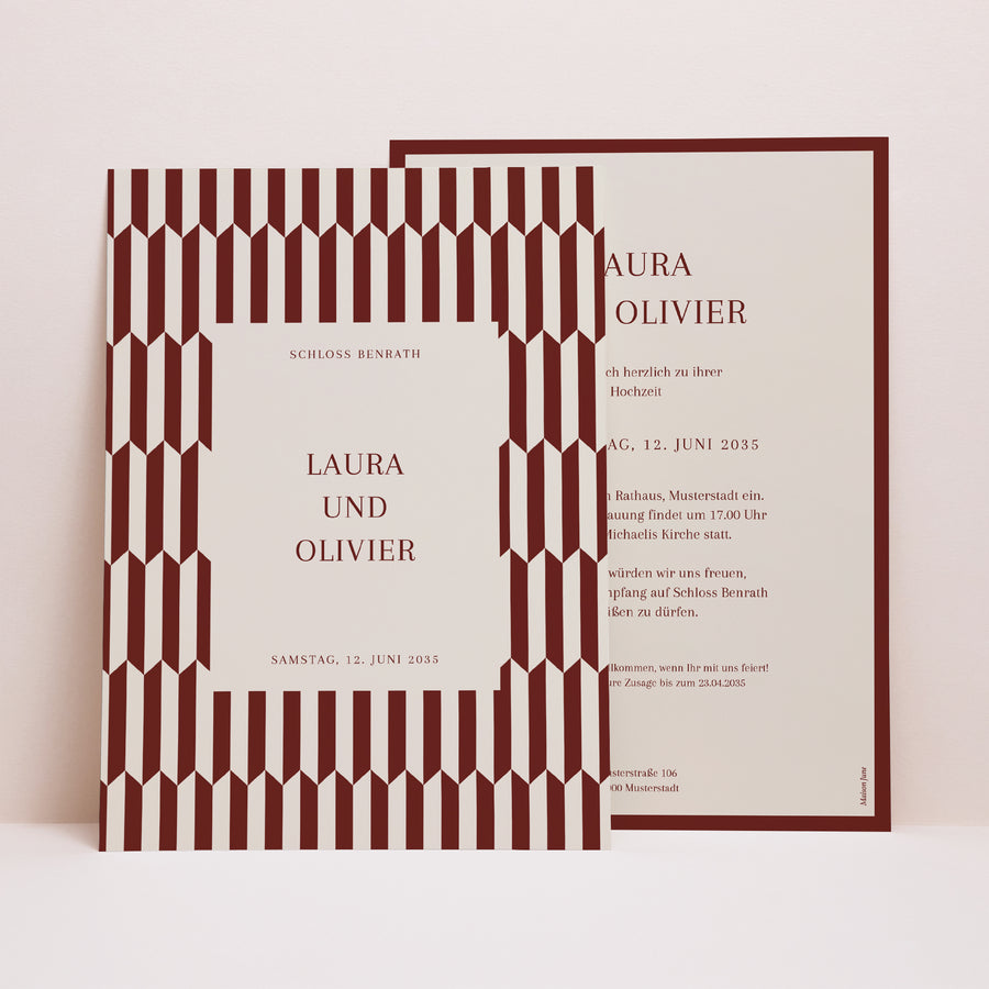 Hochzeitseinladung Porträt Altes Geld foto