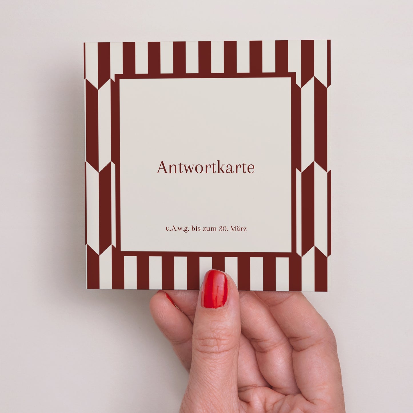 Antwortkarte Hochzeit Quadrat Altes Geld foto N° 2