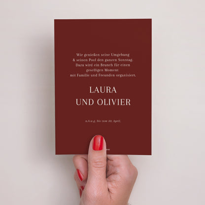 Einladungskarte Hochzeit Porträt Altes Geld foto N° 3