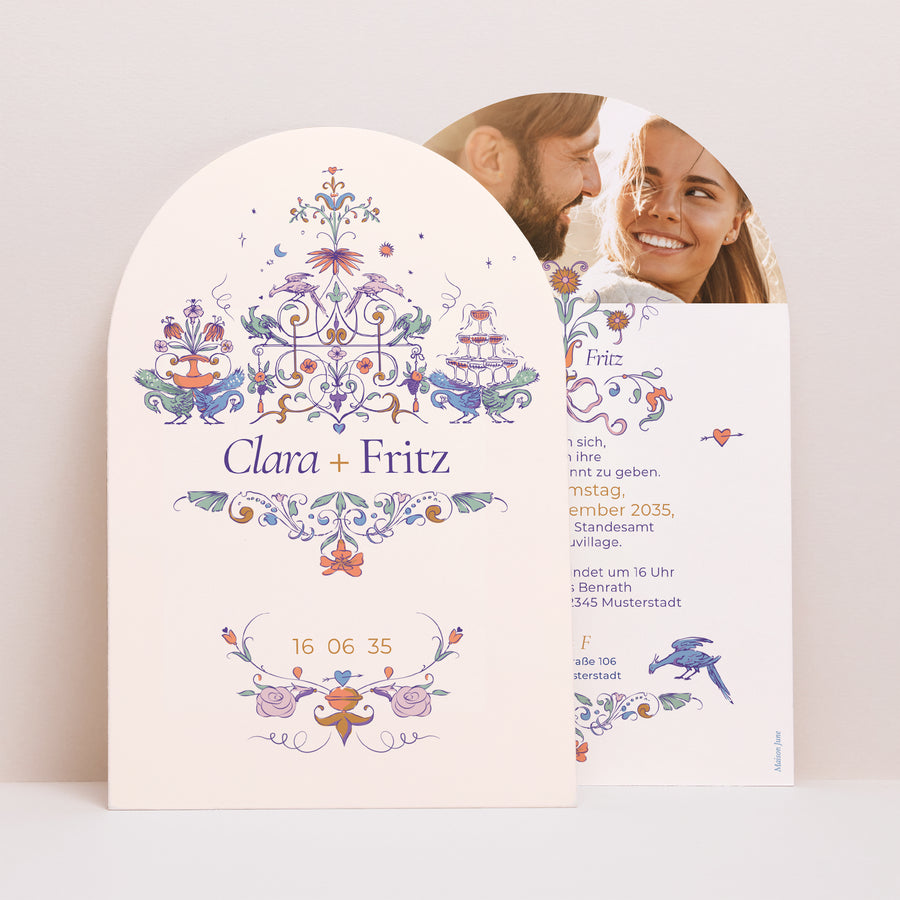Hochzeitseinladung Arche Liebesdekorum foto