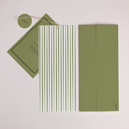 Hochzeitseinladung Portrait-Hülle 2 Karten, Etikett Alles grün foto N° 4