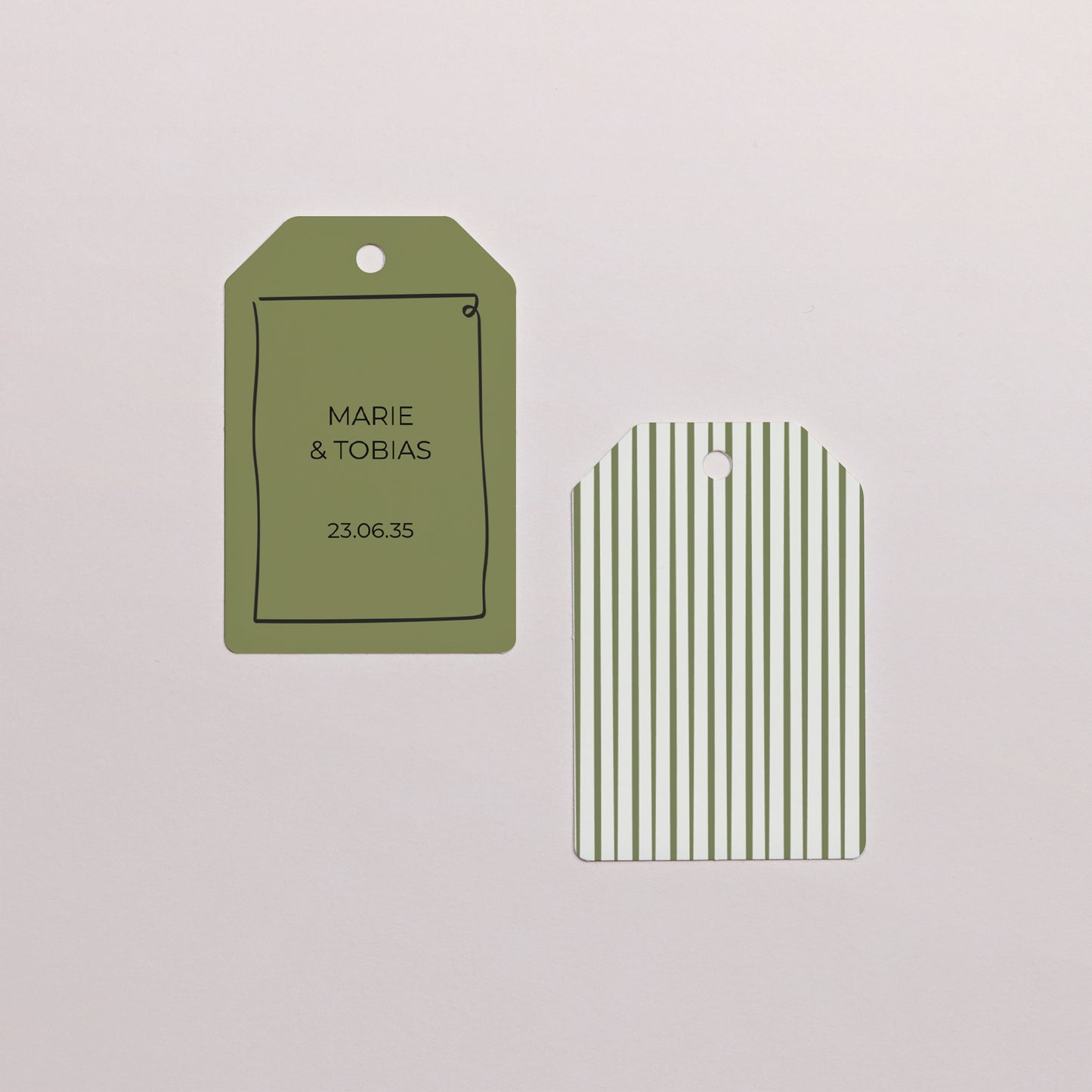 Geschenkbox Hochzeit Ball mit Wimpel-Etikett Alles grün foto N° 4