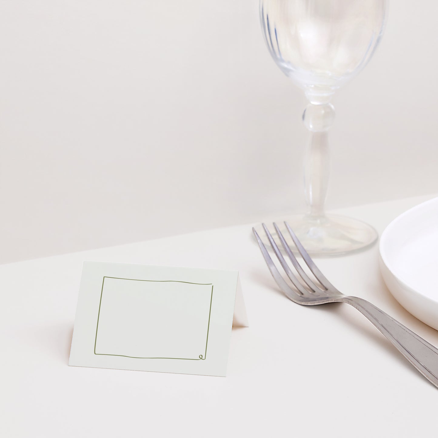 Tischkarten Hochzeit Quer Alles grün foto N° 2